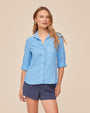 Print Your PostShirt Tail Button Down - Tidal BlueTops