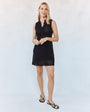 Print Your PostShort Sleeve Crochet Dress - BlackDresses