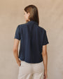 Print Your PostShort Sleeve Flowy Button Down - Endless SeaTops