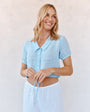 Print Your PostShort Sleeve Puritan Collar Shirt - Blue BellTops