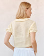 Print Your PostShort Sleeve Puritan Collar Shirt - Lemon DropTops