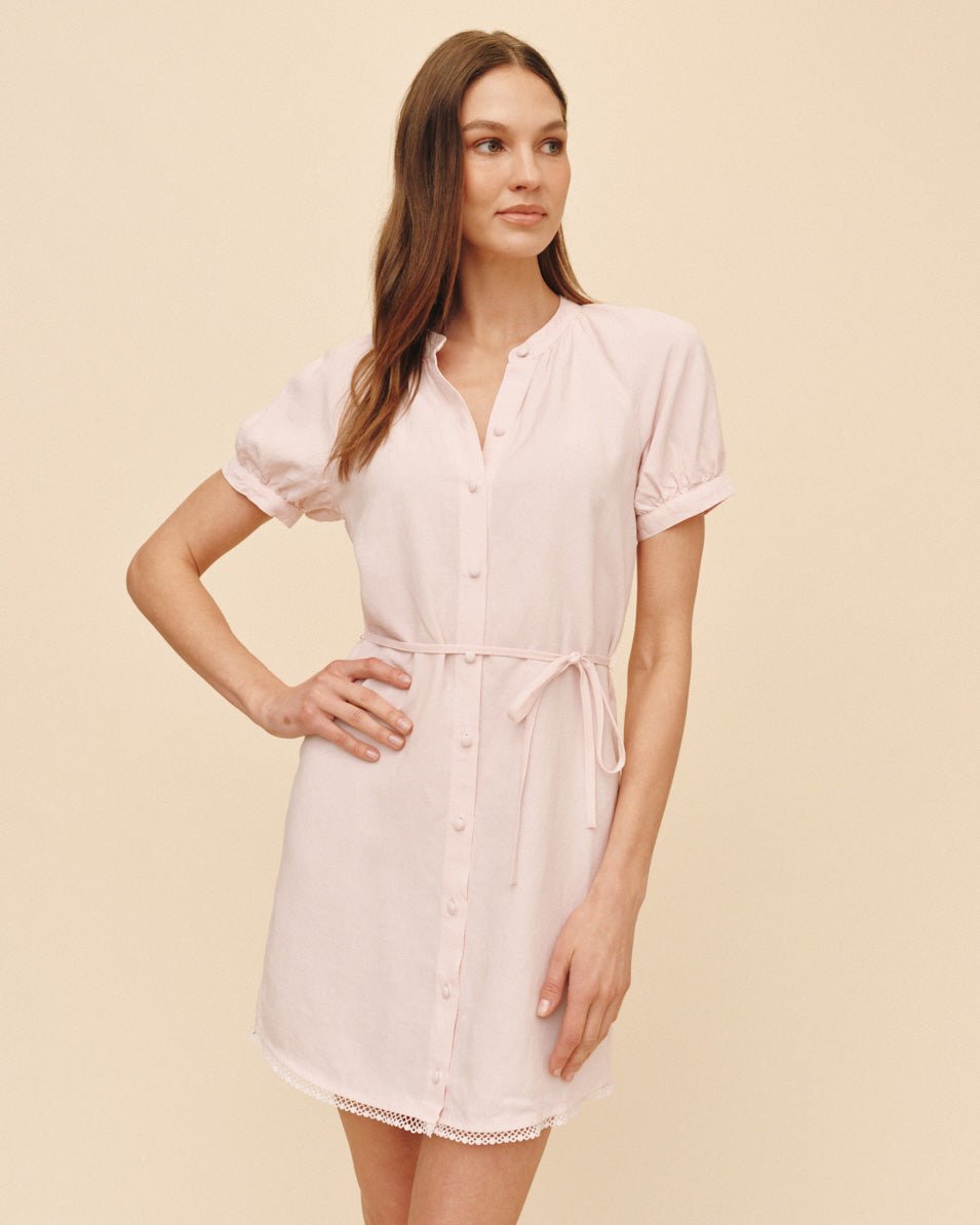 Print Your PostShort Sleeve Raglan Mini Dress - Ballet PinkDresses