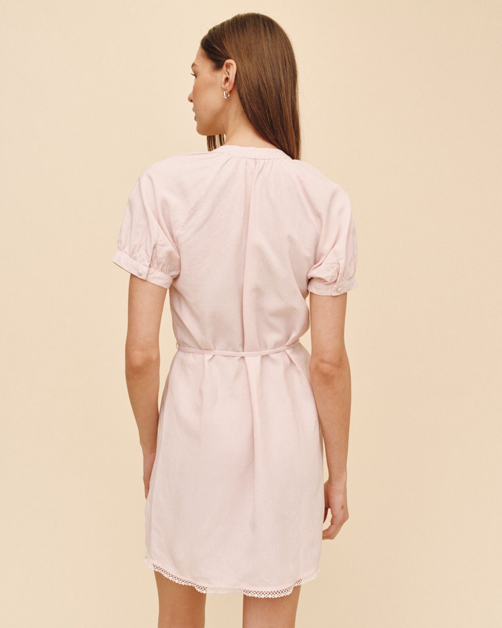 Print Your PostShort Sleeve Raglan Mini Dress - Ballet PinkDresses