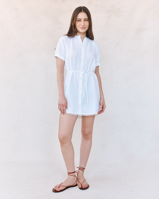 Print Your Post Short Sleeve Raglan Mini Dress - White