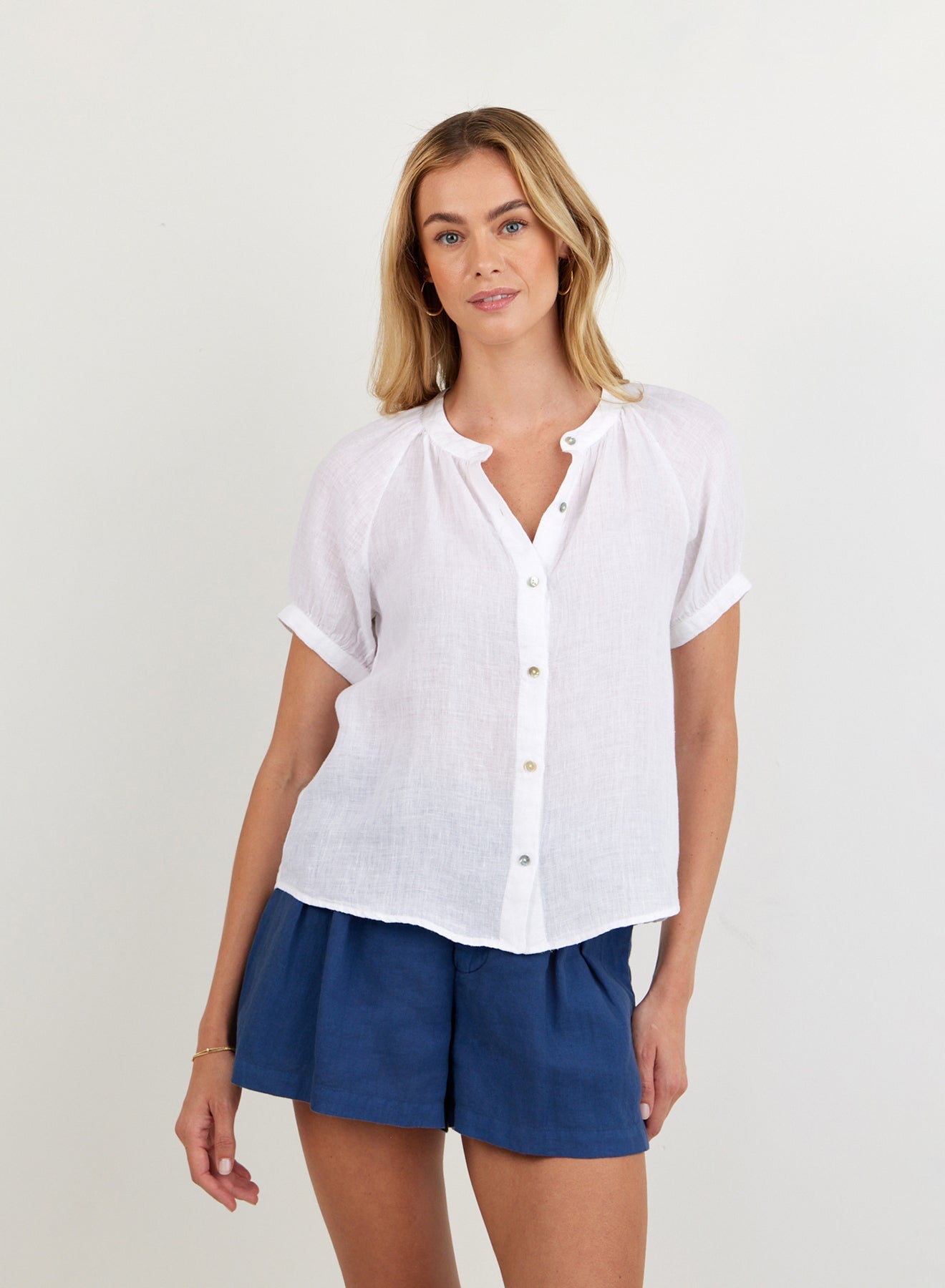 Print Your PostShort Sleeve Raglan Shirt - WhiteTops