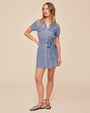Print Your PostShort Sleeve Seamed Shirt Dress - Indigo Harbor WashDresses