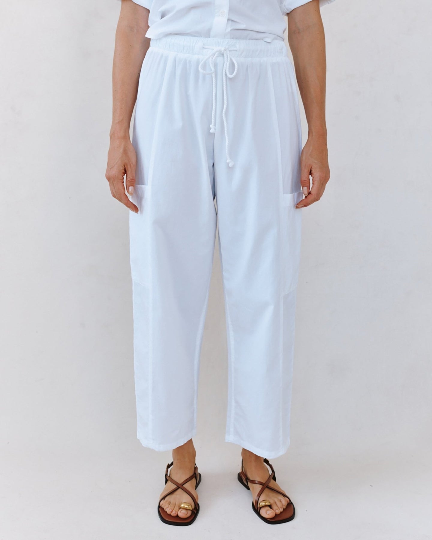 Print Your PostSide Pocket Seamed Pant - WhitePants