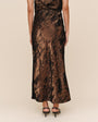Print Your PostSide Slit Bias Maxi Skirt - Bronze ShimmerSkirts
