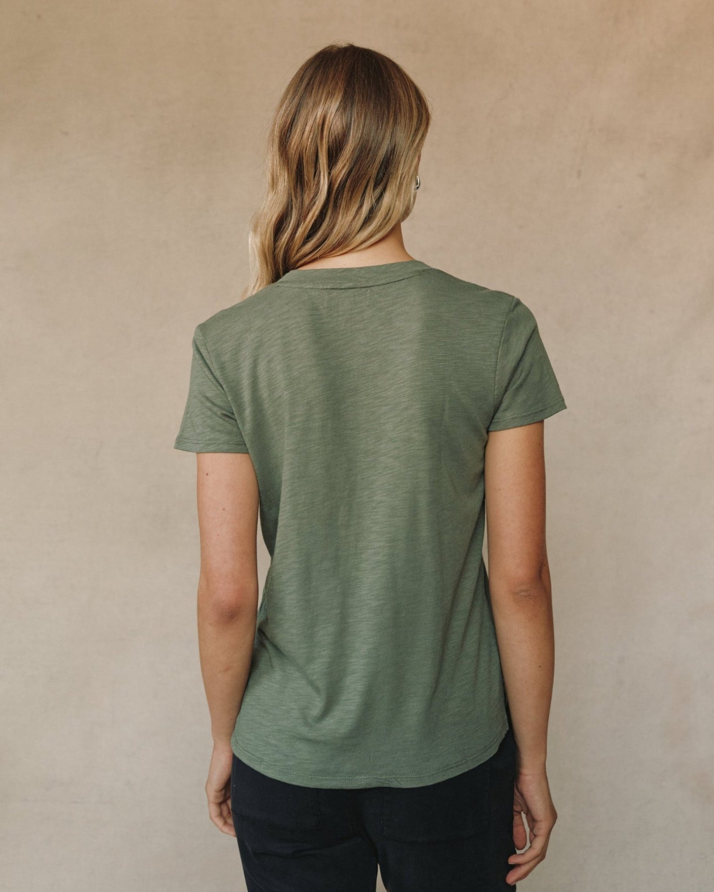 Print Your PostSide Slit V Neck Tee - FernwoodTops