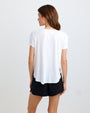 Print Your PostSide Slit V - Neck Tee - WhiteTops