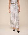 Print Your PostSleek Bias Maxi Skirt - Snow TigerSkirts