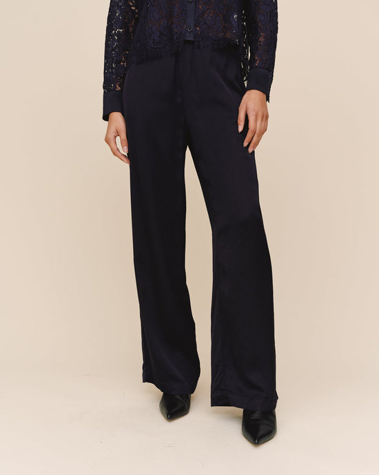 Print Your Post Sleek Clean Wide Leg Pant - Midnight Sky View 2