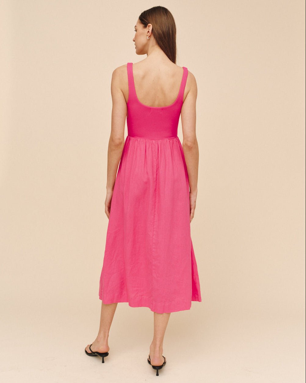 Print Your PostSleeveless Knit Combo Dress - Spiced HibiscusDresses