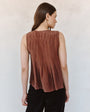Print Your PostSleeveless Pintuck Pullover - Mocha CloudTops