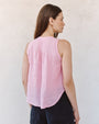 Print Your PostSleeveless Pintuck V Neck Top - Rose BlushTops