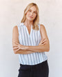 Print Your PostSleeveless Pullover - Black & White Shadow StripeTops