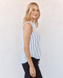 Print Your PostSleeveless Pullover - Black & White Shadow StripeTops
