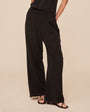 Print Your PostSmocked Waist Wide Leg - Vintage BlackPants