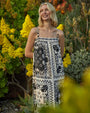 Print Your PostSpaghetti Strap Midi Dress - Tropical Bandana PrintDresses