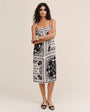 Print Your PostSpaghetti Strap Midi Dress - Tropical Bandana PrintDresses