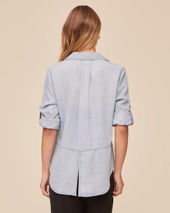 Print Your Post Split Back Button Down - Light Sunspray Wash View 2