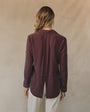 Print Your PostSplit Back Button Down - Pinot NoirTops