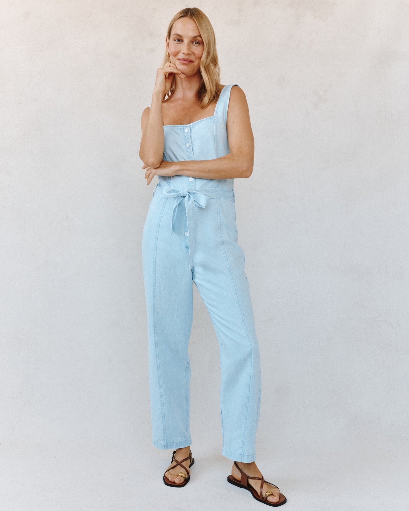 Print Your PostSquare Neck Jumpsuit - Coastal Fade WashJumpsuits & Rompers