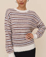 Print Your PostStriped Crew Neck Sweater - Frosty StripeSweaters