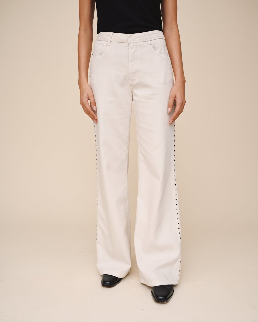 Print Your PostStudded Vintage Jean - Frosted EcruPants
