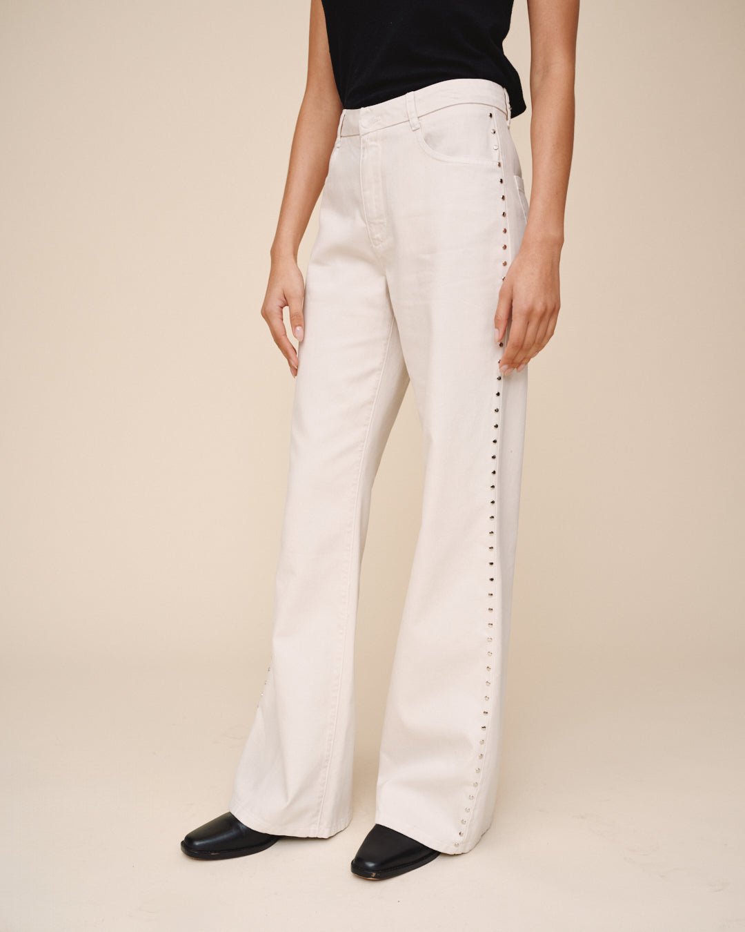 Print Your PostStudded Vintage Jean - Frosted EcruPants