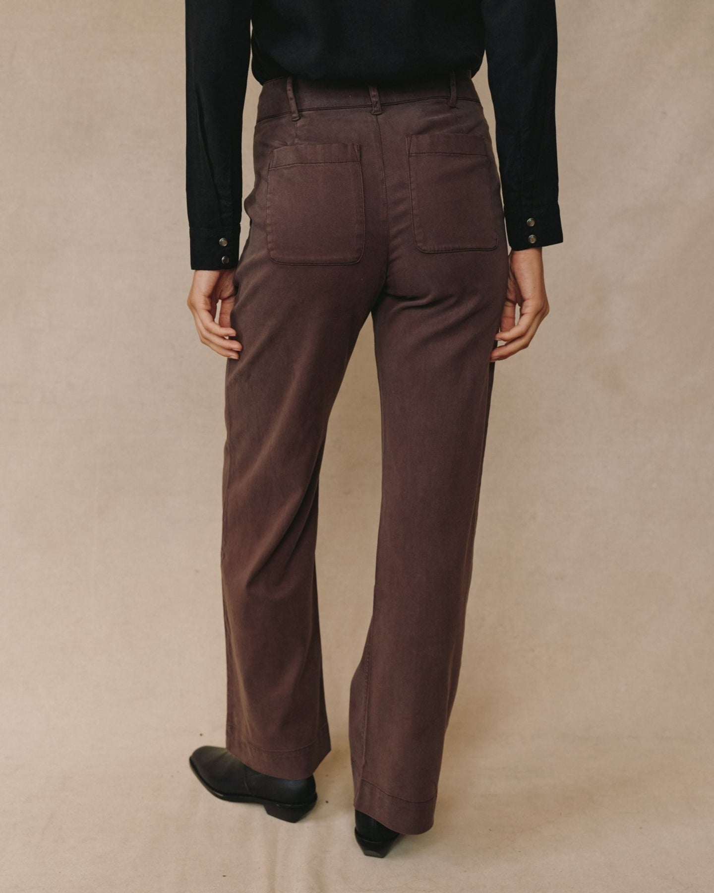 Print Your PostSydney Wide Leg Pant - Chestnut BrownPants