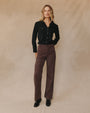 Print Your PostSydney Wide Leg Pant - Chestnut BrownPants