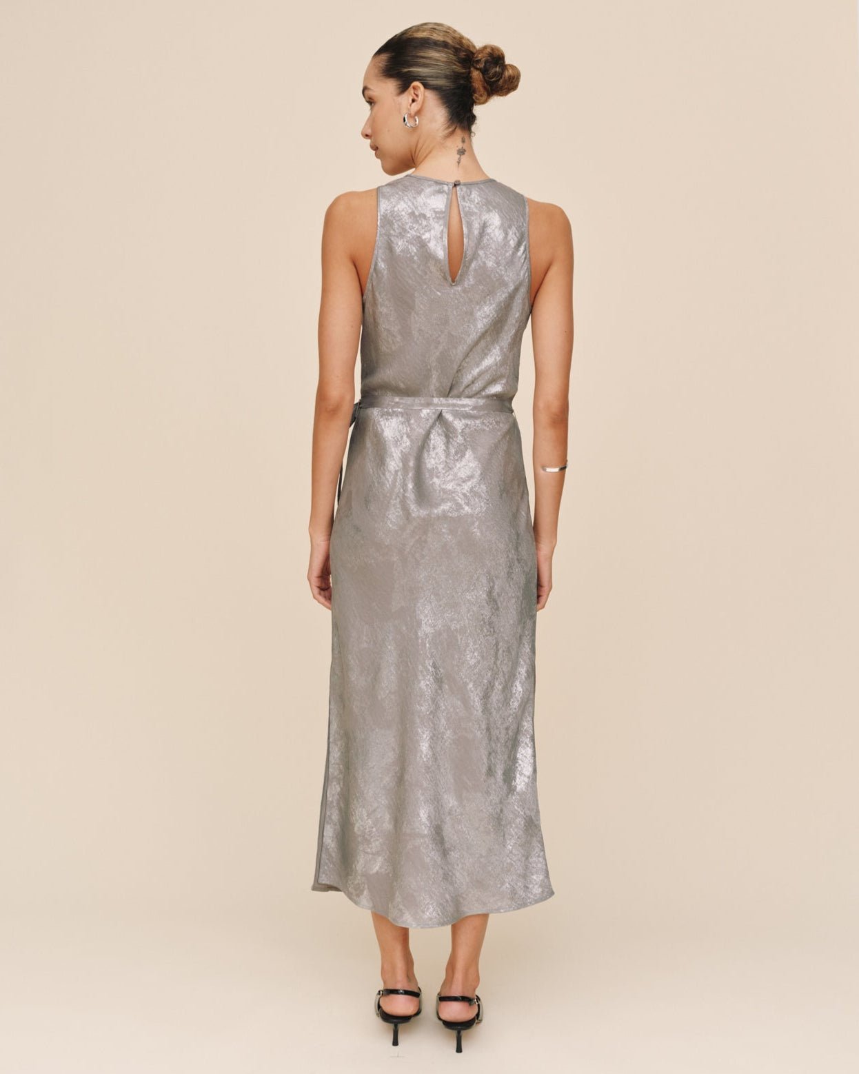 Print Your PostTank Slip Dress - Silver Distress FoilDresses