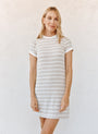 Print Your PostTee Shirt Dress - Sand StripeDresses