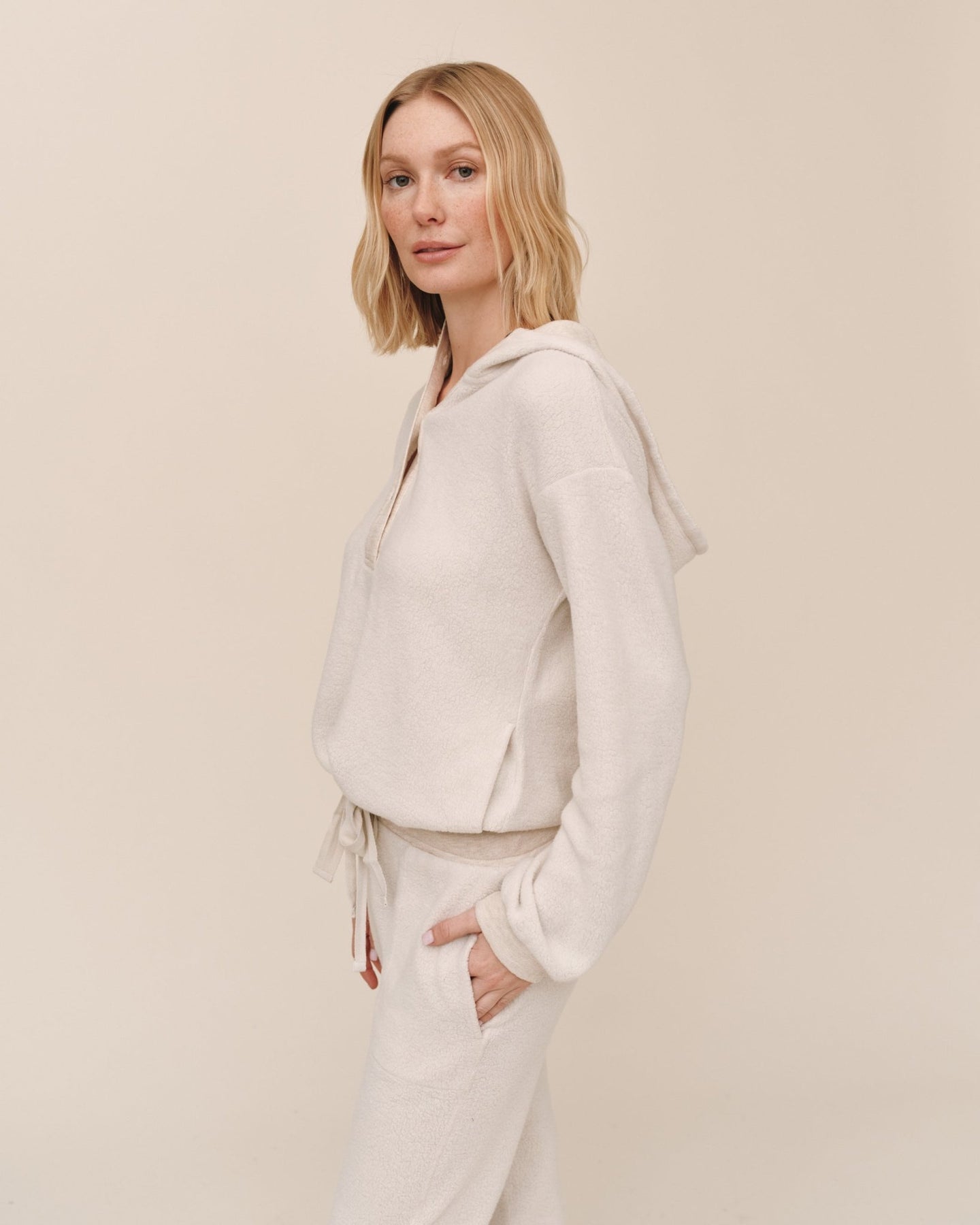 Print Your PostTie Waist Hoodie - OatmealTops