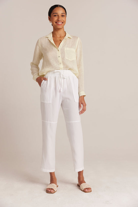 Print Your Post Utility Tie Waist Trouser - White View 2