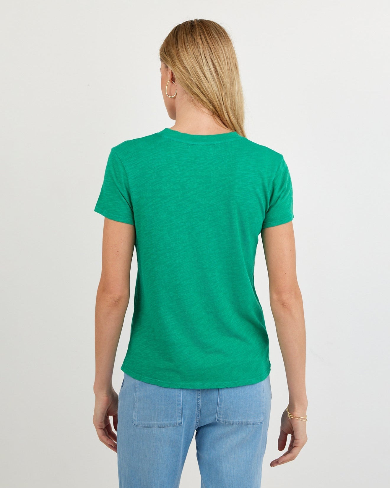 Print Your PostV Neck Tee - Aqua GreenTops