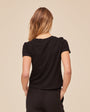 Print Your PostV Neck Tee - BlackTops