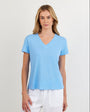 Print Your PostV Neck Tee - Tidal BlueTops