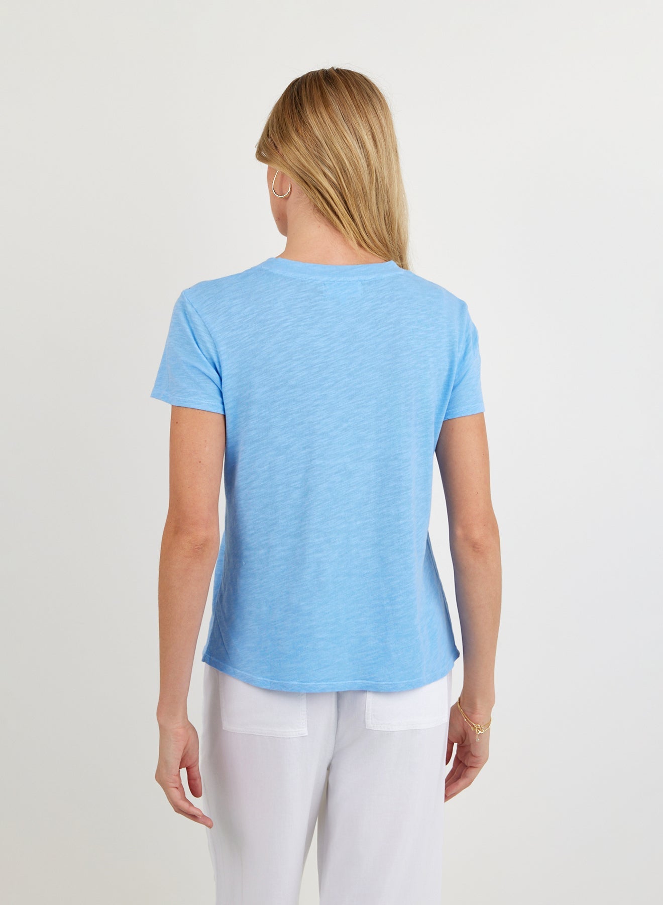 Print Your PostV Neck Tee - Tidal BlueTops