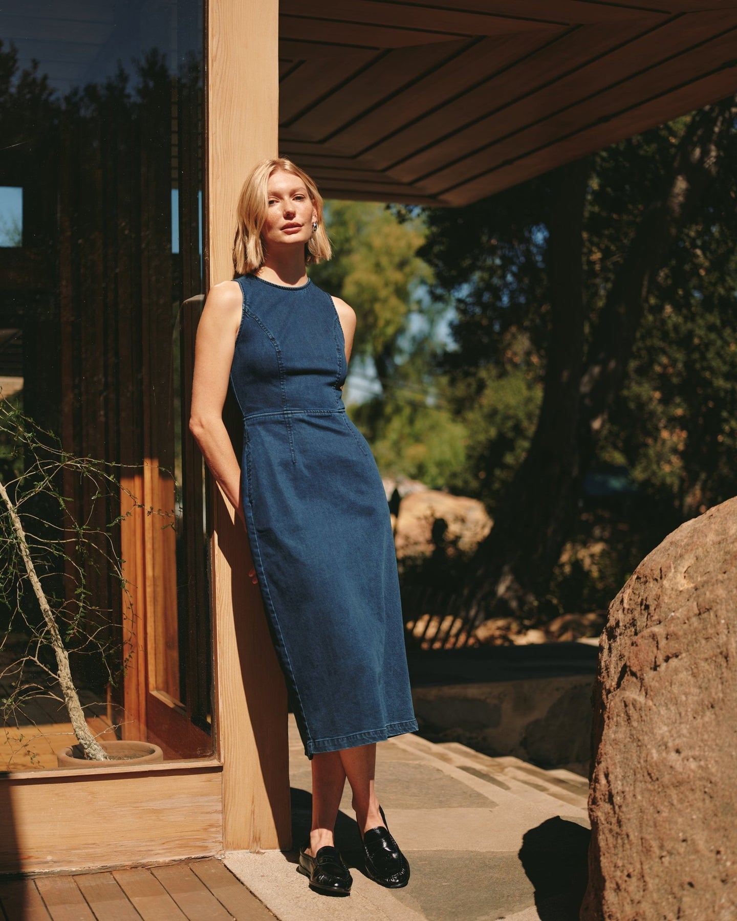 Print Your PostZip Back Maxi Dress - Midnight Artic WashDresses